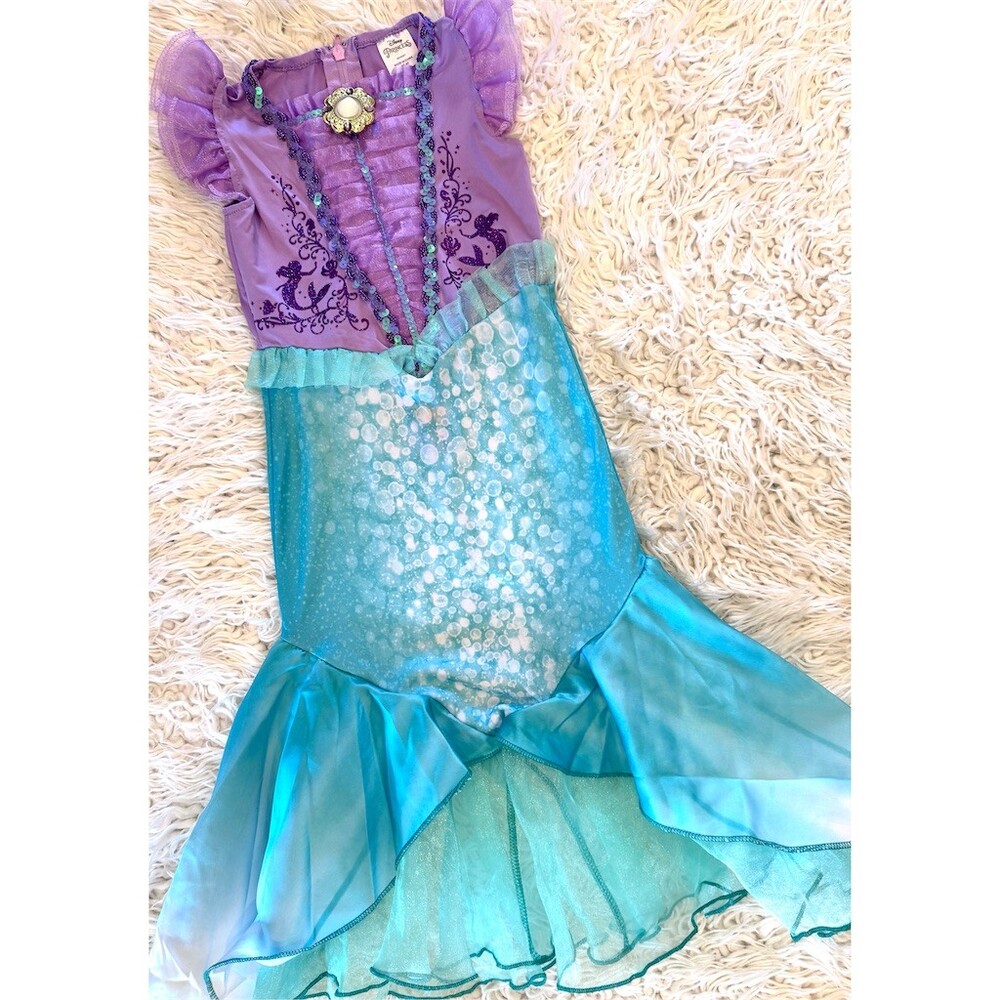 Disney Ariel Little Mermaid Dress-Up Costume Girls 3T Purple Teal Glitter